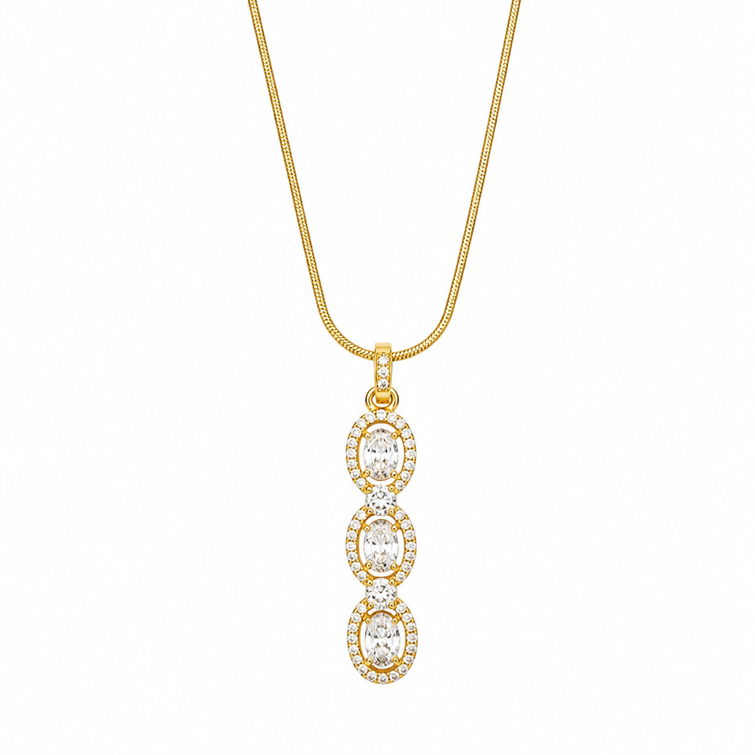 3 Drop Stones Necklace