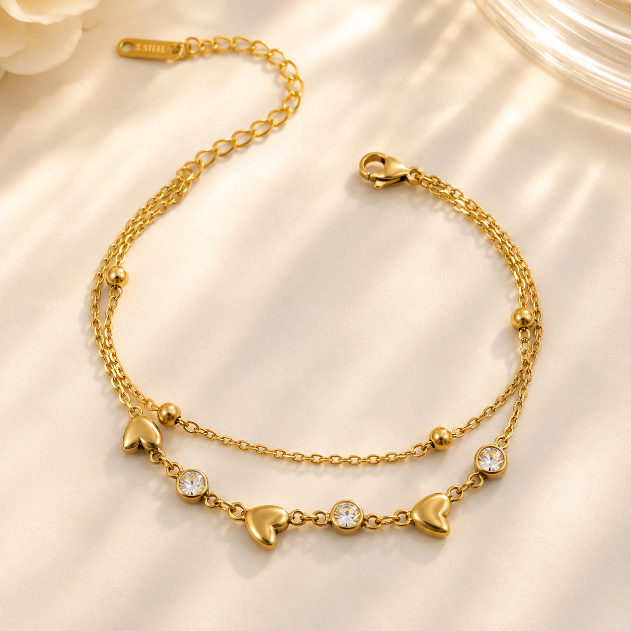 Heart Layered Bracelet