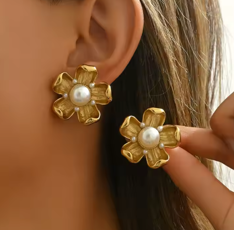 Golden Bloom Studs