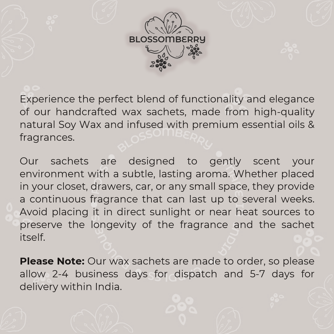 Snowflakes Wax Sachets