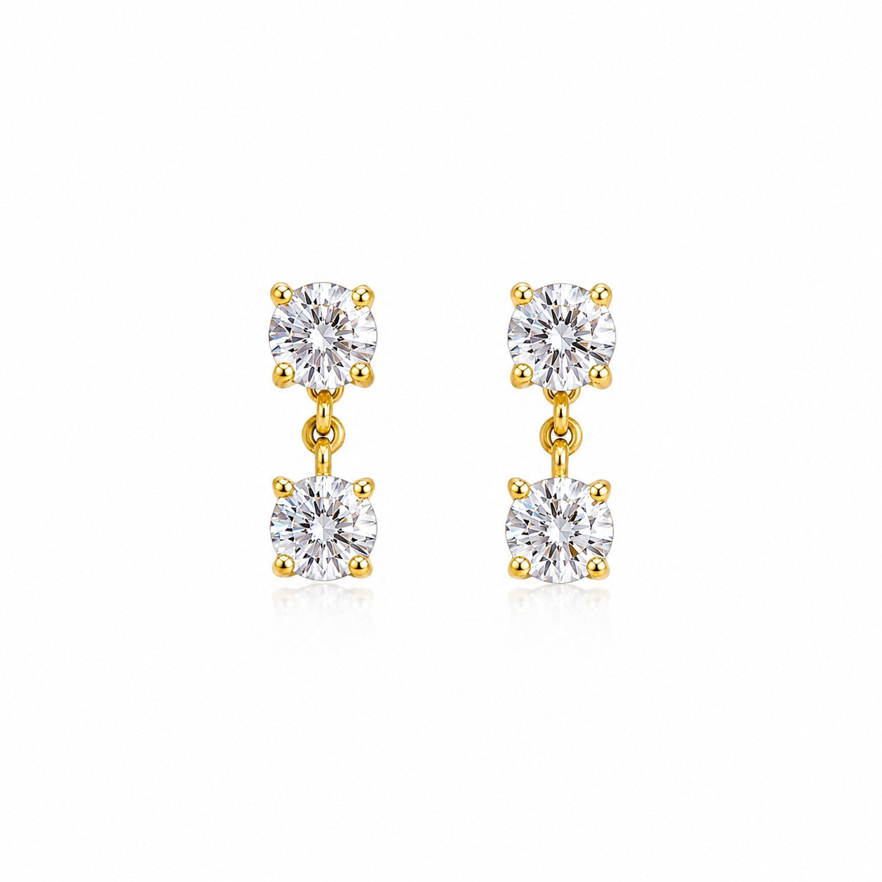 Dual Stone Earrings