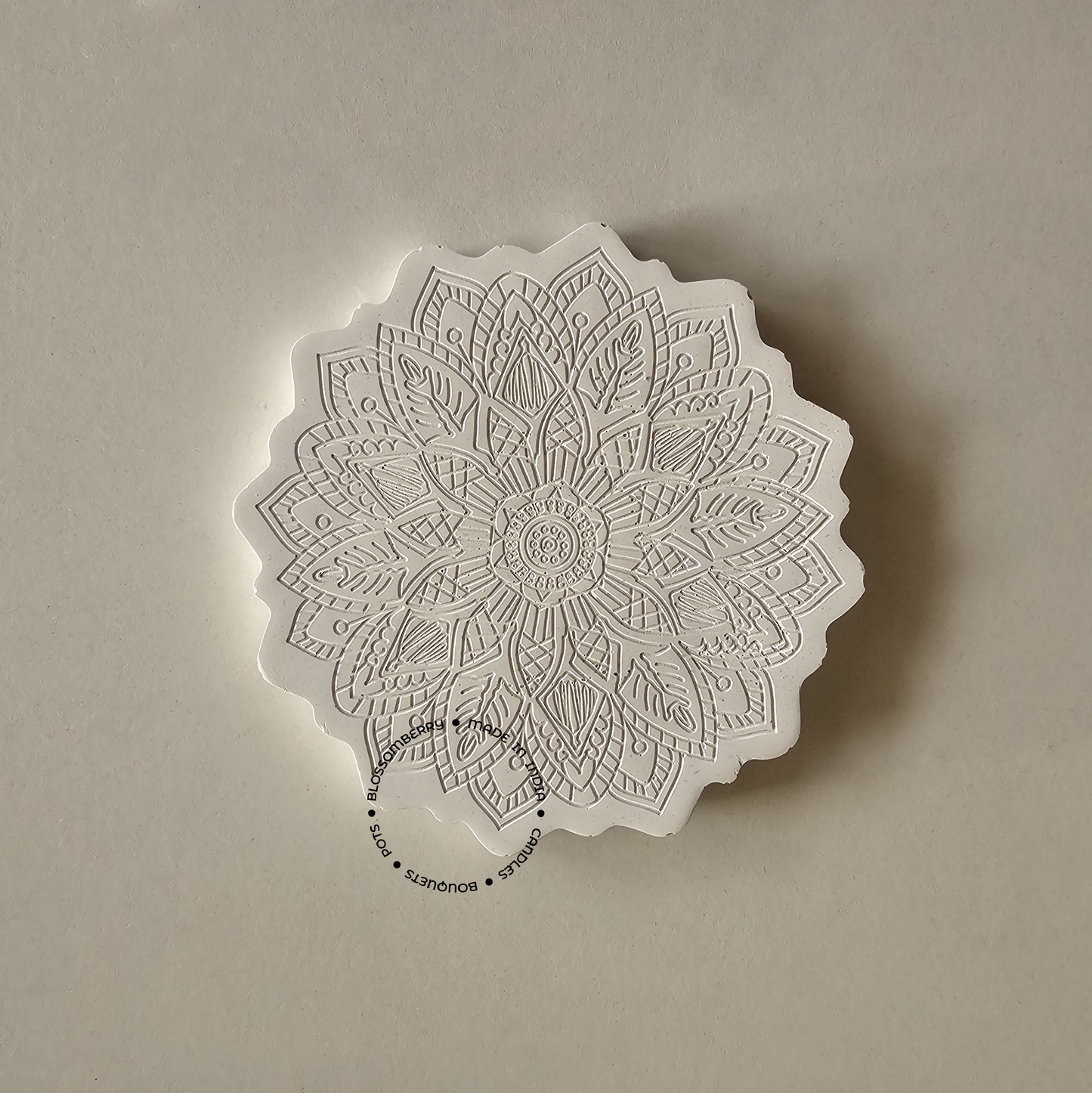 Boho Feathers Mandala Coaster Set