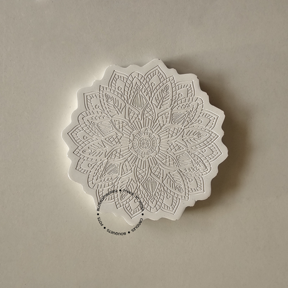 Boho Feathers Mandala Coaster Set
