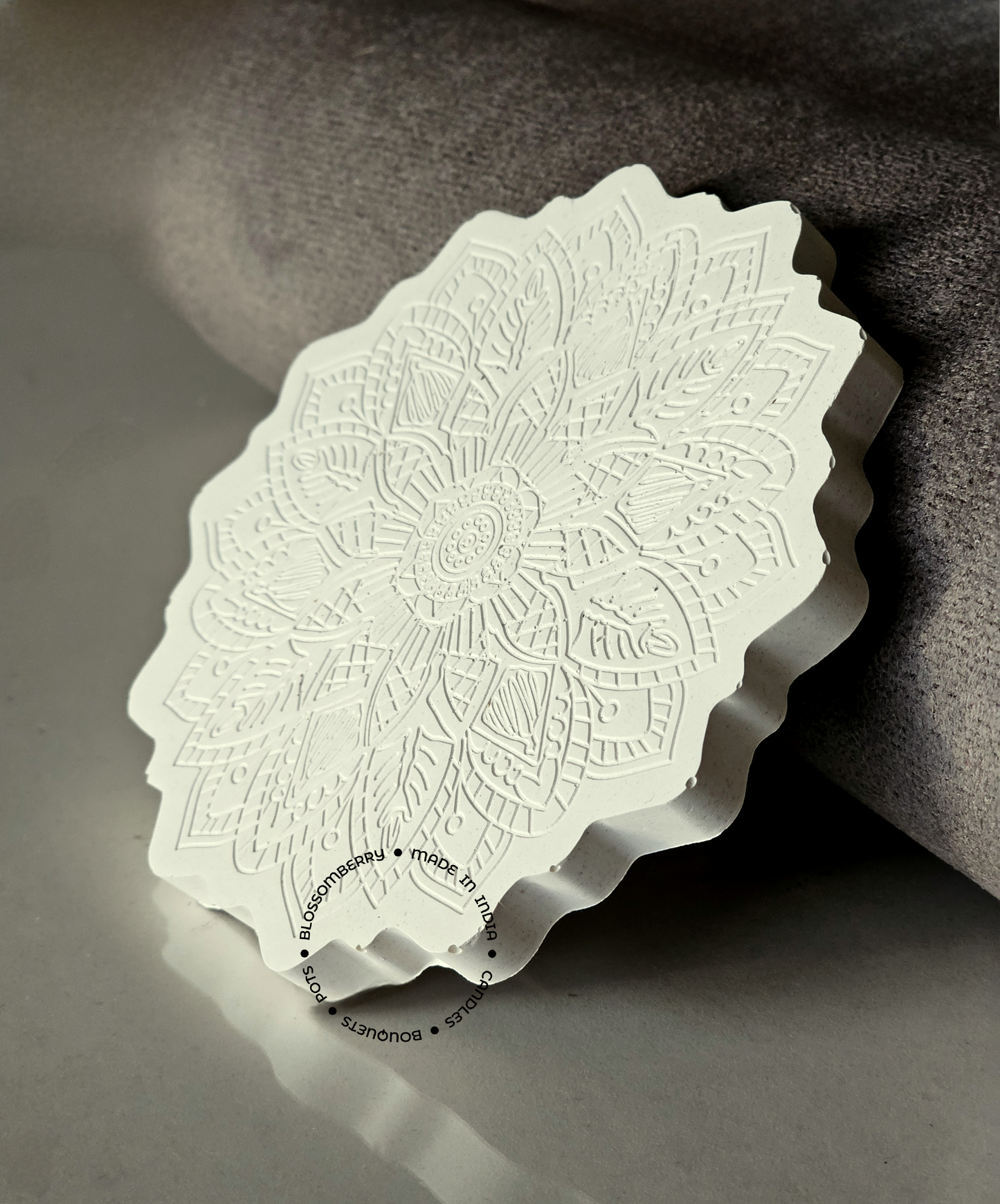Boho Feathers Mandala Coaster Set