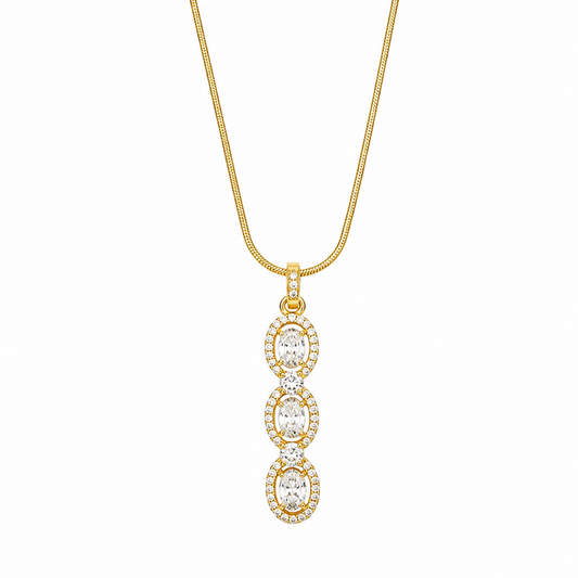 3 Drop Stones Necklace