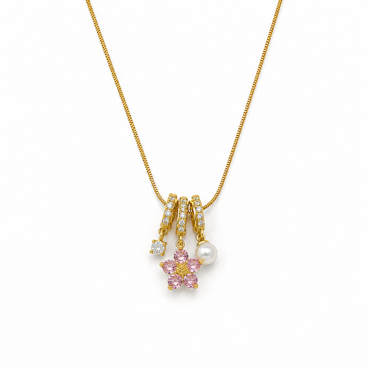 Pink Flower Necklace (Copy)