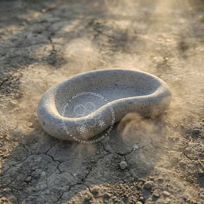 Light Grey Stone look Chunky Bean Tray