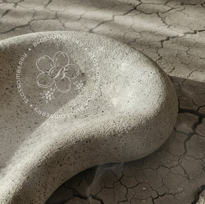 Light Grey Stone look Chunky Bean Tray