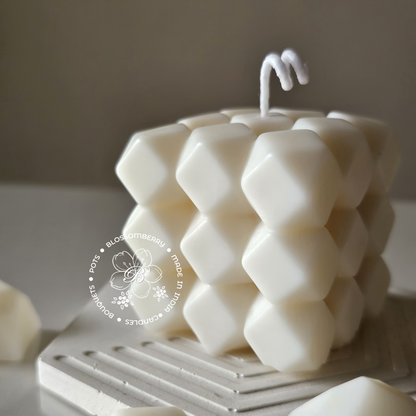Geometric Cube Candle