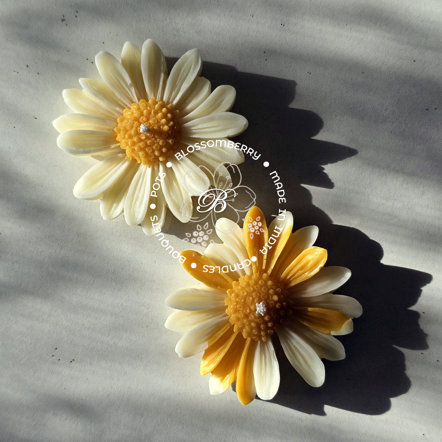 Daisy Flower Candle (Set of 2)