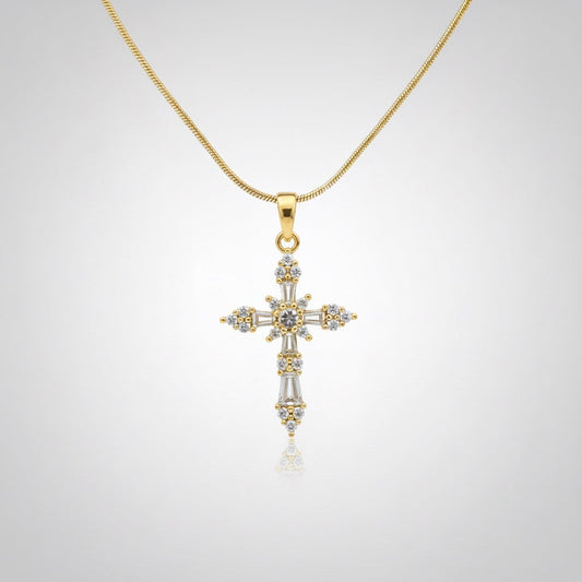 Crystals Cross Necklace