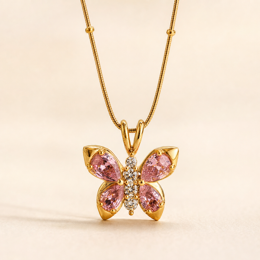 Rose Papillon Necklace
