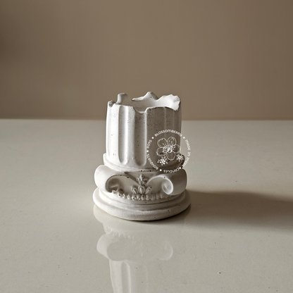 Roman Pillar Candle Holder Set (2)