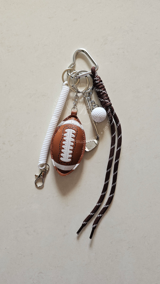 Rugby Sports Charms Keyring
