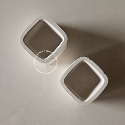 Mini Square Concrete Pots (Set)