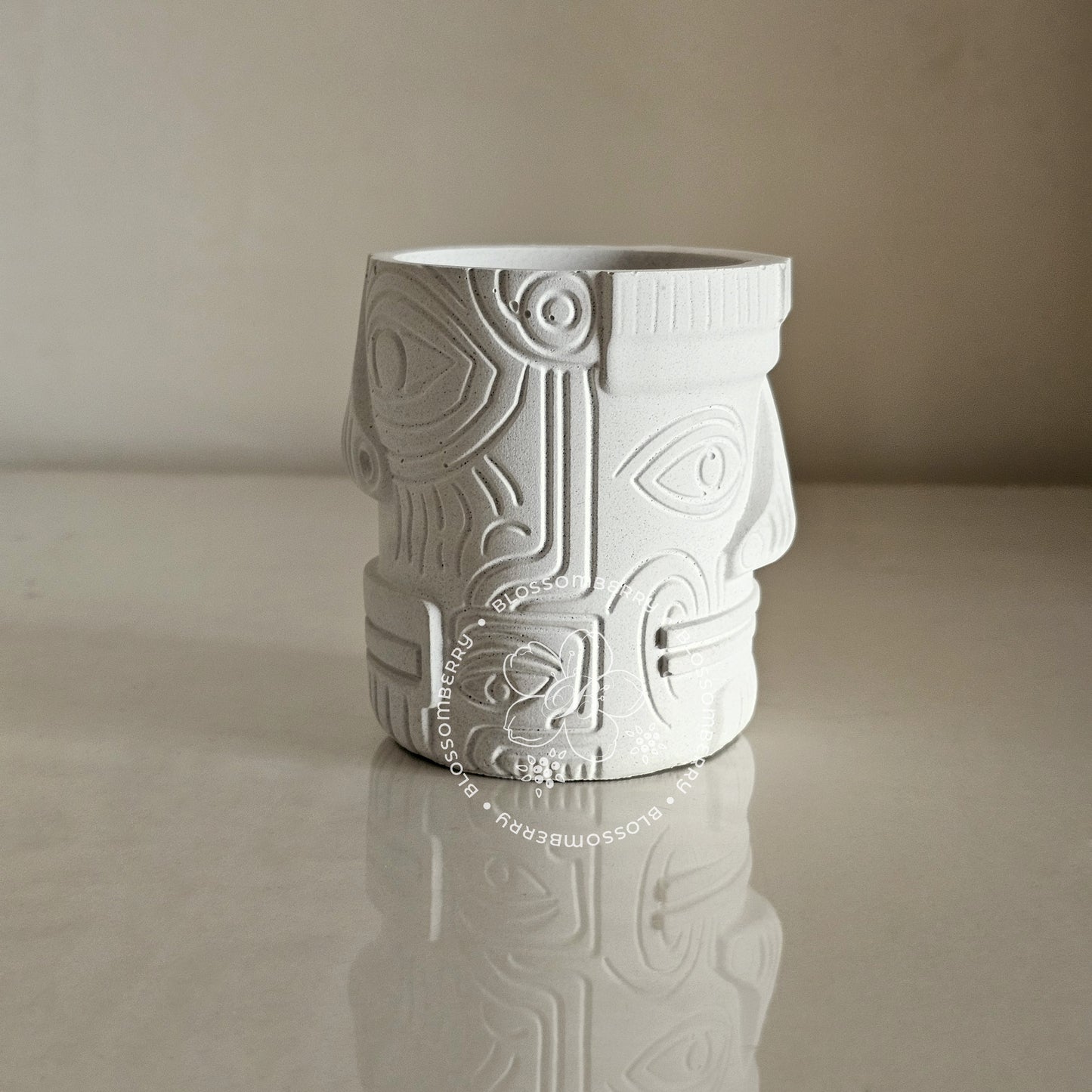 Tribal Faces Pot