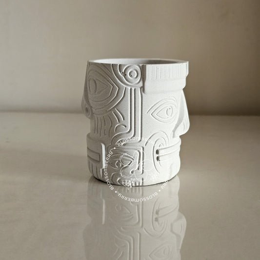 Tribal Faces Pot