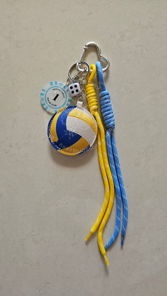 Volleyball Sports Charms Keyring