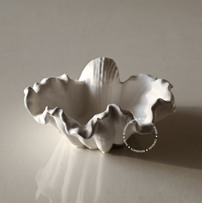 Wavey Konch Pot (White)