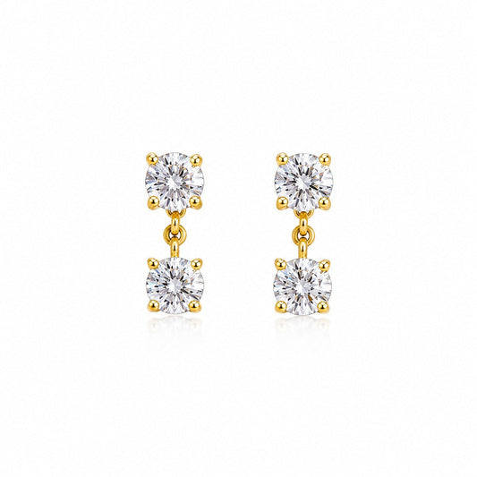 Dual Stone Earrings