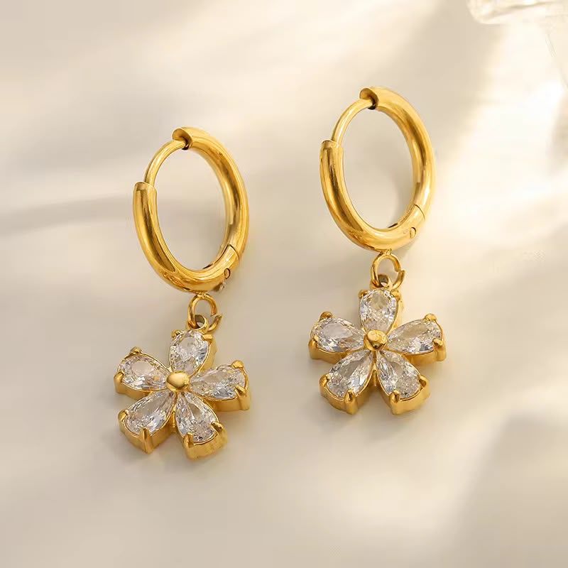 5 Petal Flower Earrings