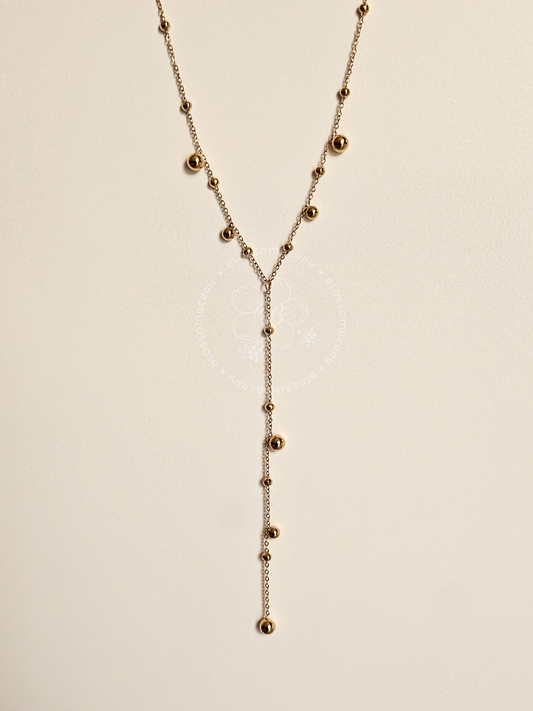 Y Balls Drop Necklace
