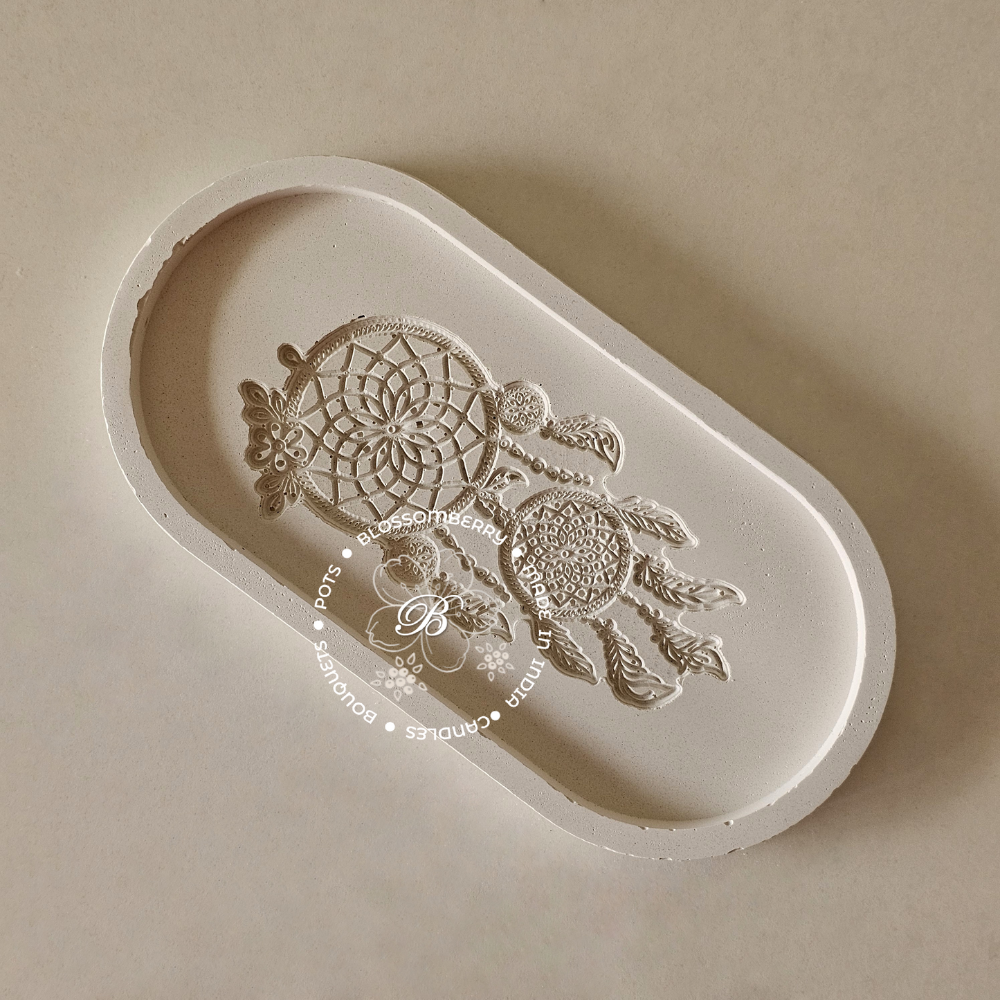 Dreamcatcher Embossed Oval Tray